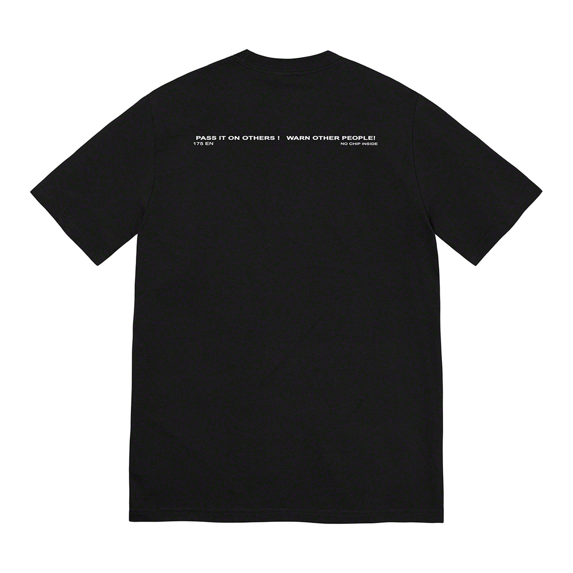 Supreme Warning Tee Black-PLUS