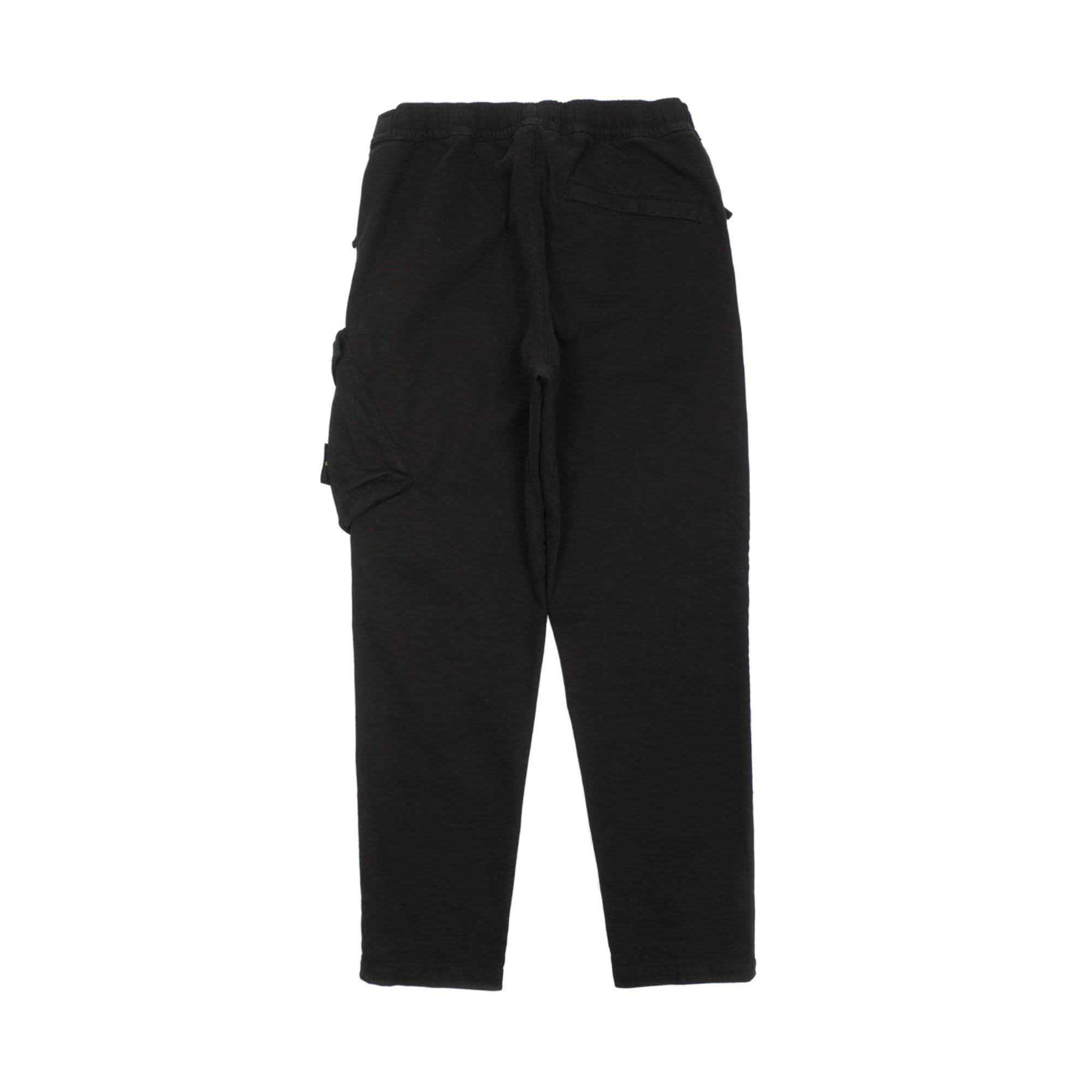 Stone Island Brushed Textured Recycled Cotton Cargo Pants Black-PLUS