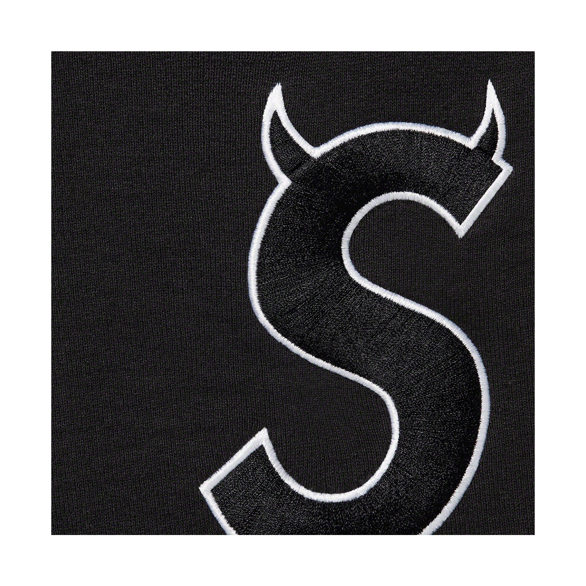 Supreme S Logo Hooded Sweatshirt (FW22) Black-PLUS