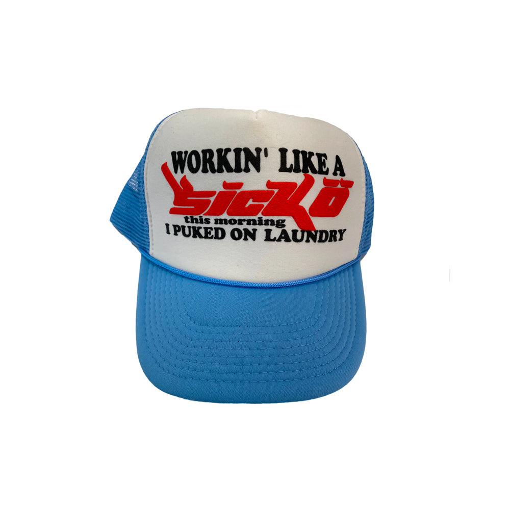 Sicko Laundry Trucker Hat Baby Blue/White-PLUS