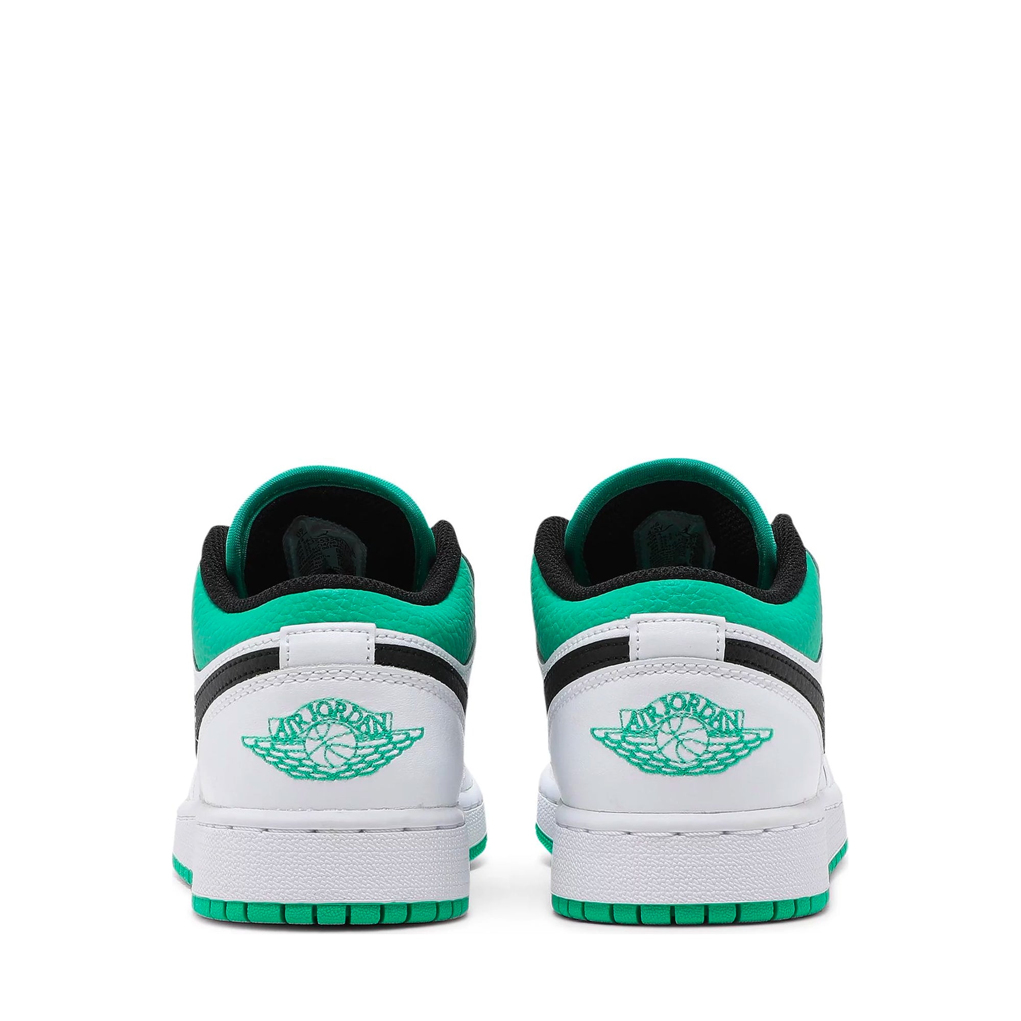 Jordan 1 Low White Lucky Green Tumbled Leather (GS)-PLUS