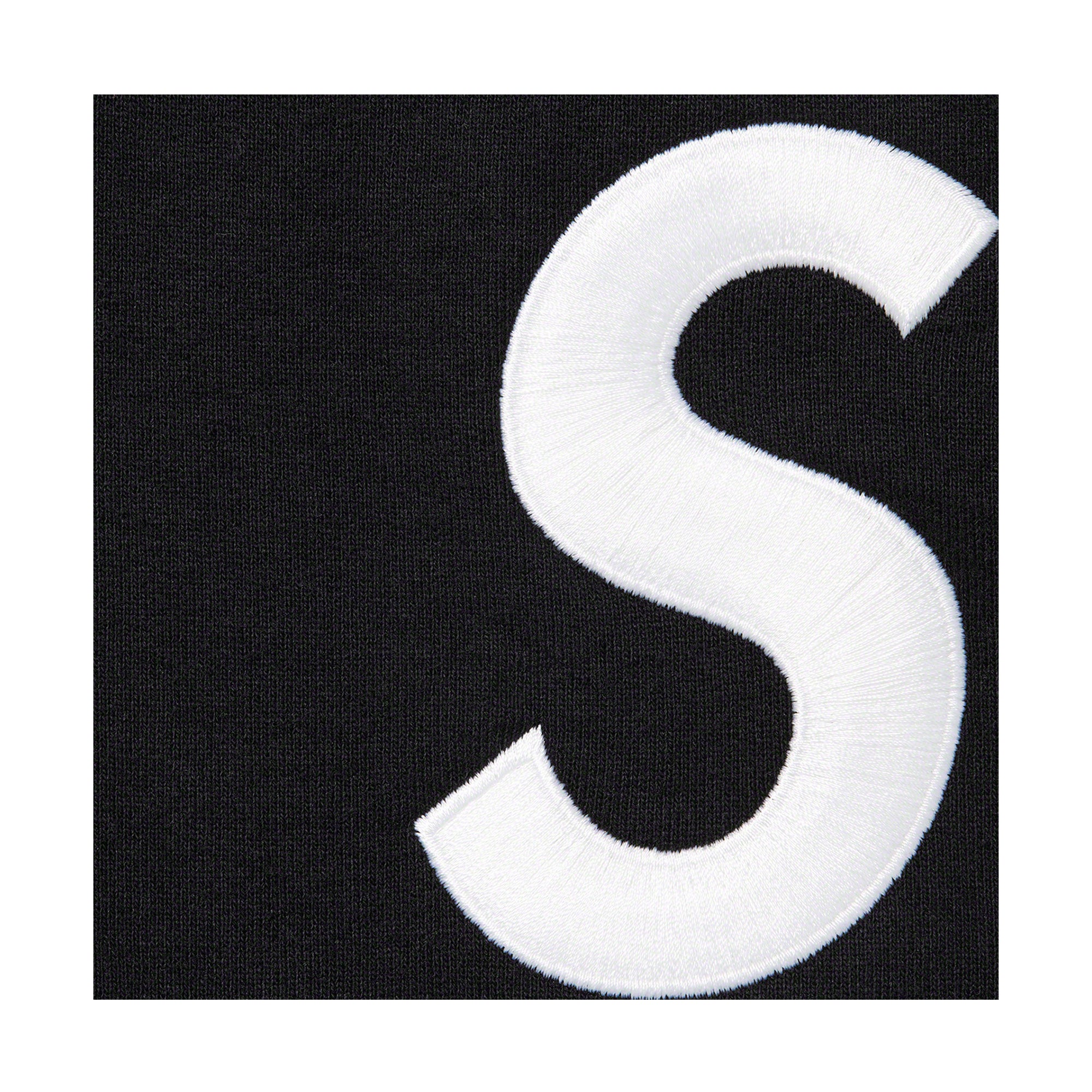 Supreme S Logo Split Sweatpant Black-PLUS