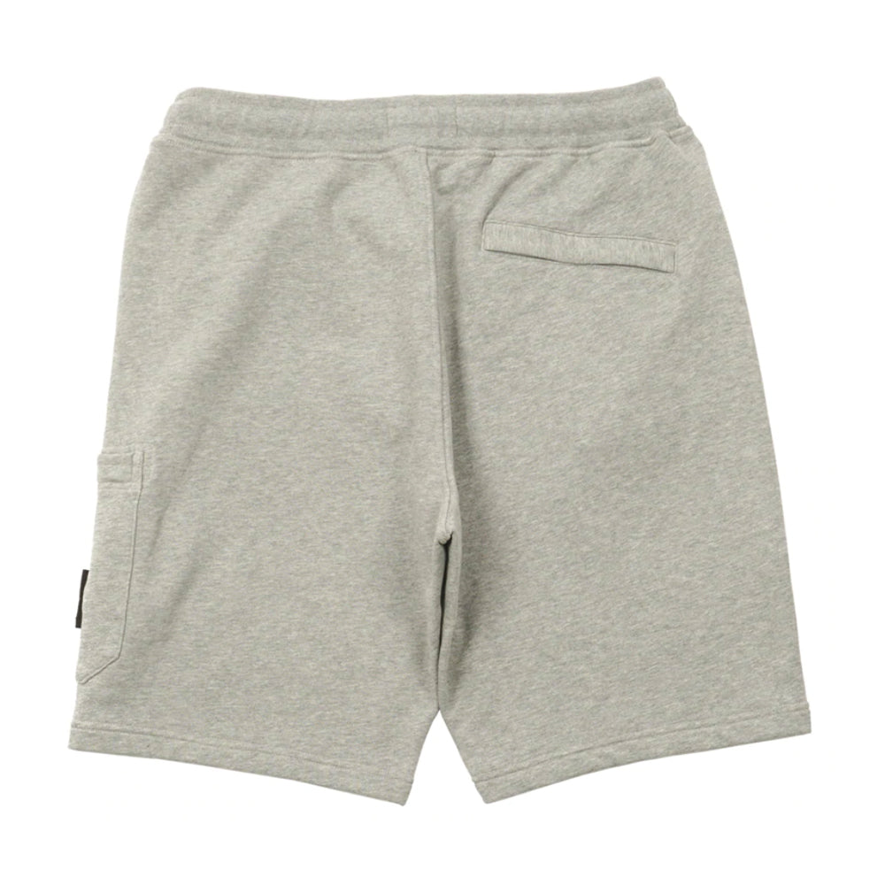 Stone Island Cotton Fleece Bermuda Shorts Dust Melange-PLUS