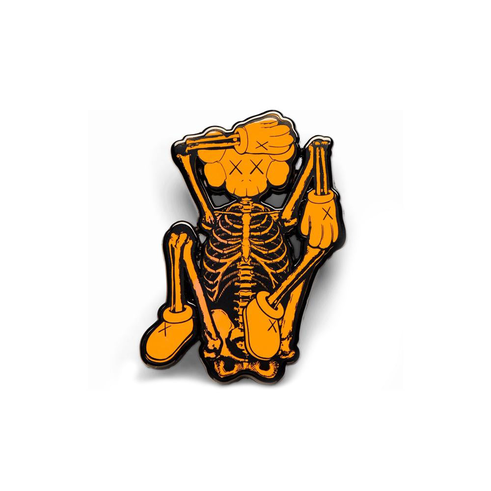 KAWS Skeleton Pin Orange-PLUS