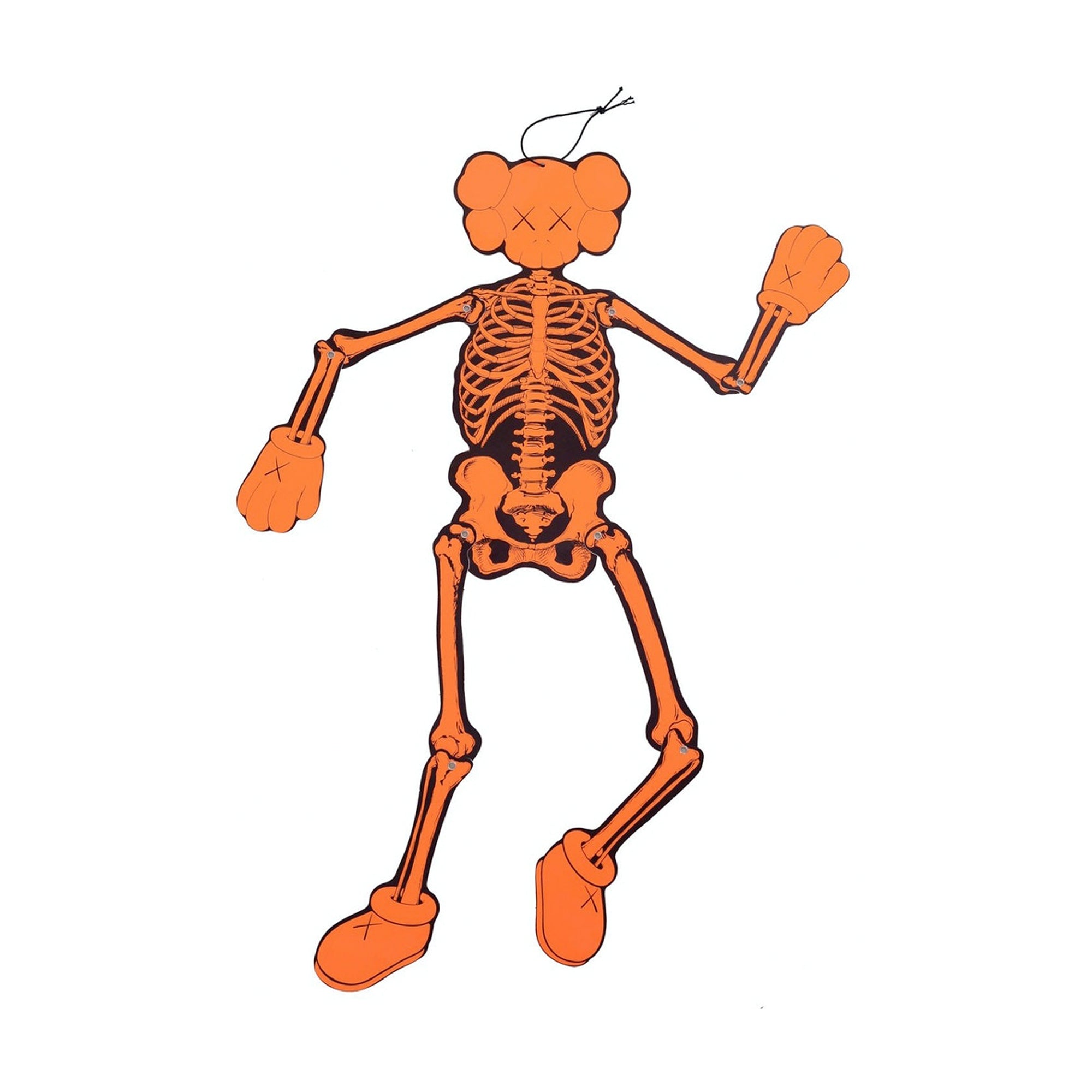 KAWS Skeleton Board Cutout Ornament Orange-PLUS