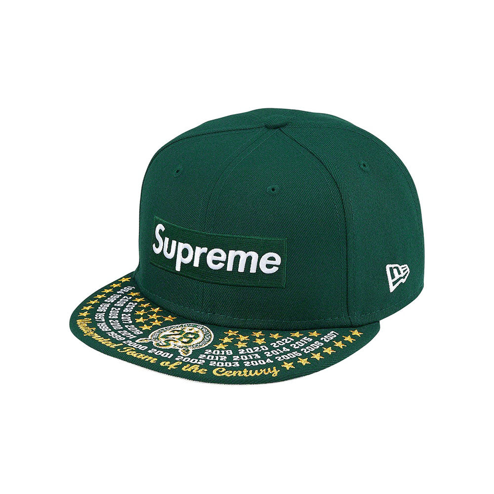 Supreme Undisputed Box Logo New Era Fitted Hat Dark Green-PLUS