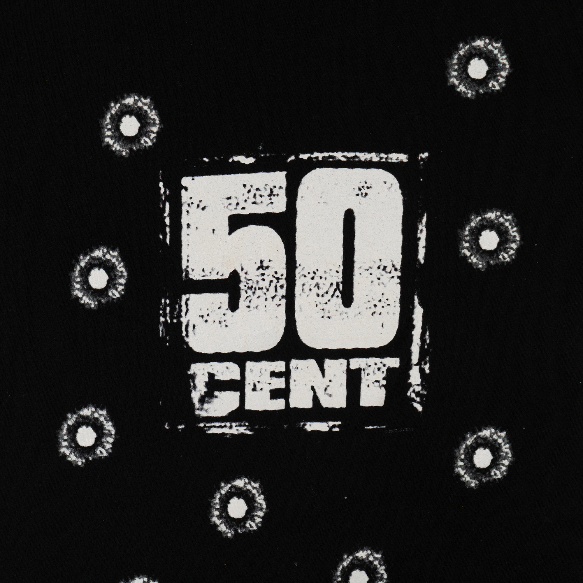 50 Cent Bullet Holes Tee Black-PLUS