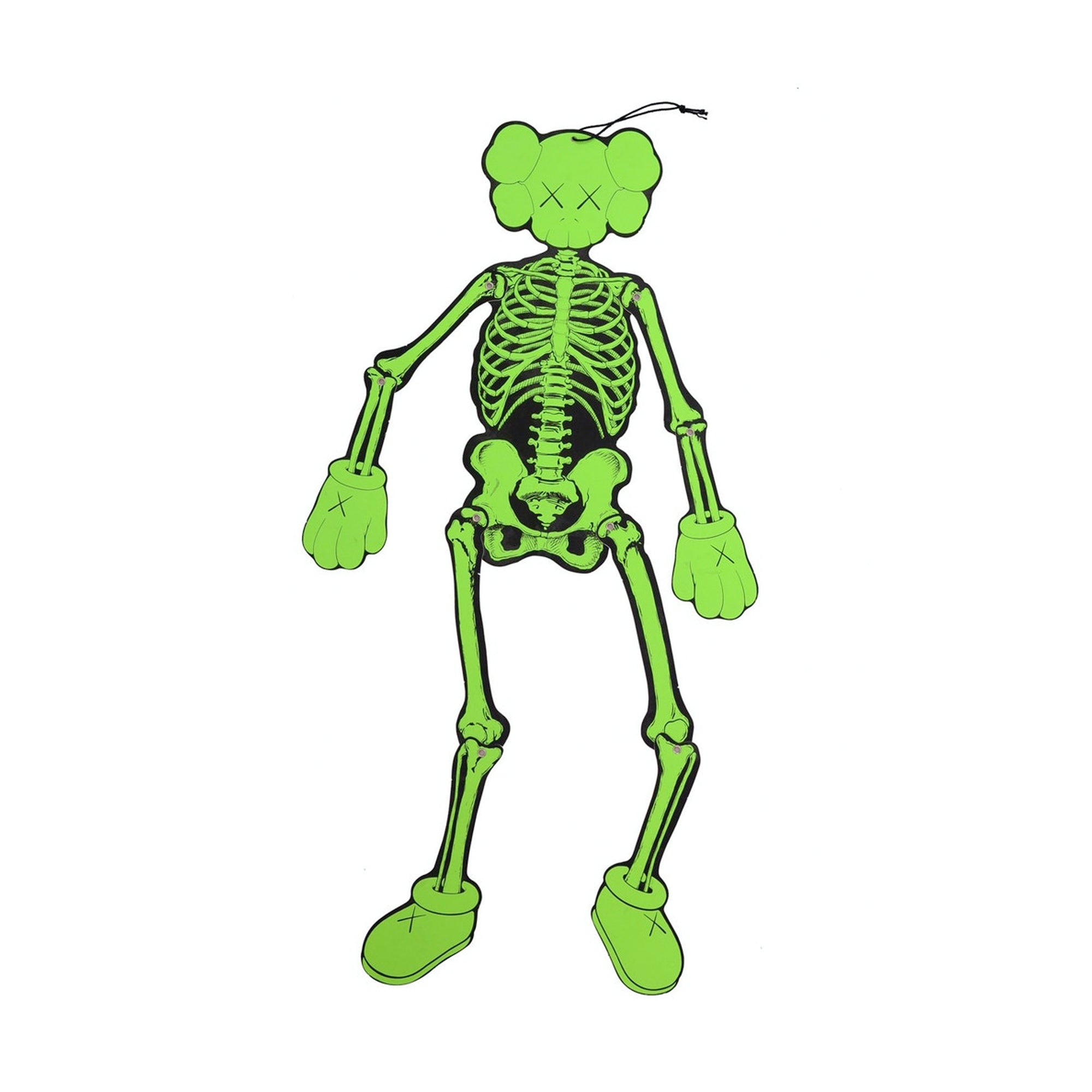 KAWS Skeleton Board Cutout Ornament Green-PLUS