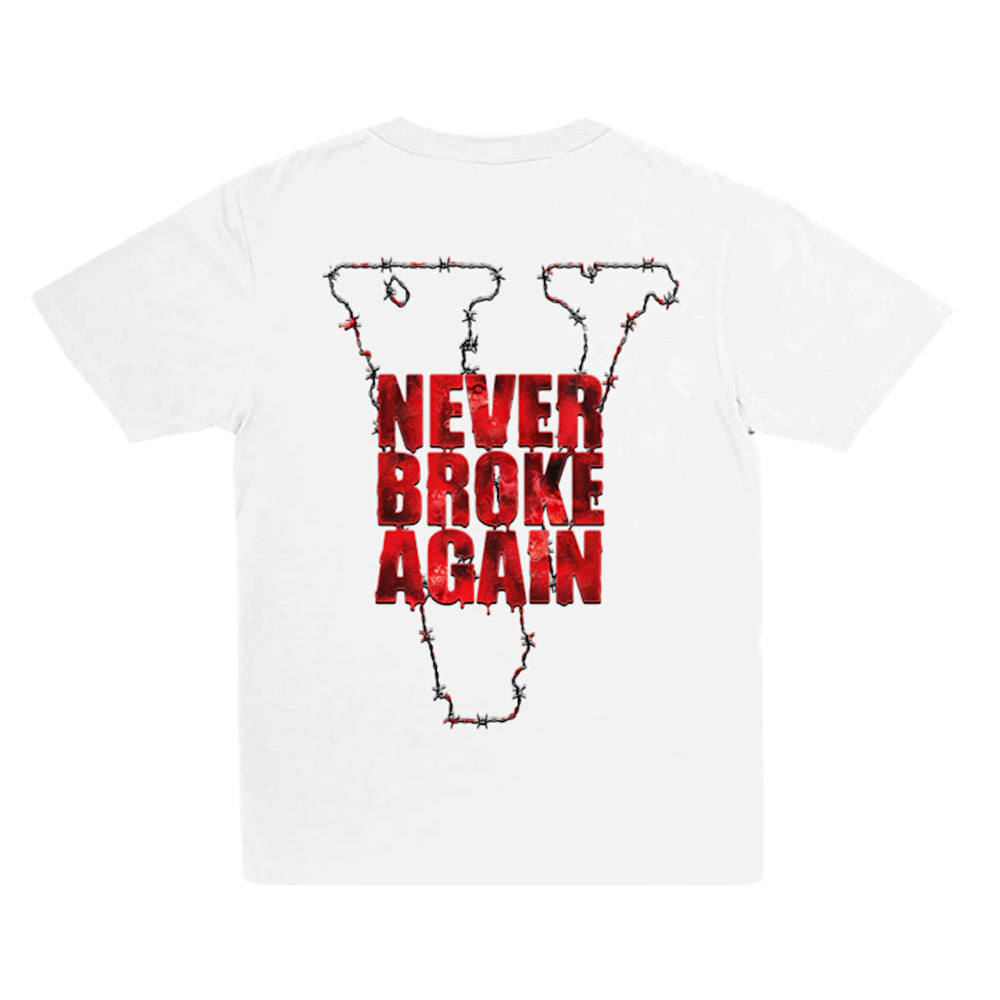 Vlone x Never Broke Again Haunted T-Shirt White-PLUS