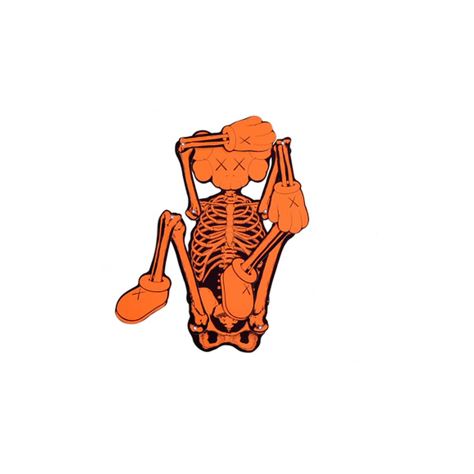 KAWS Skeleton Board Cutout Ornament Orange-PLUS