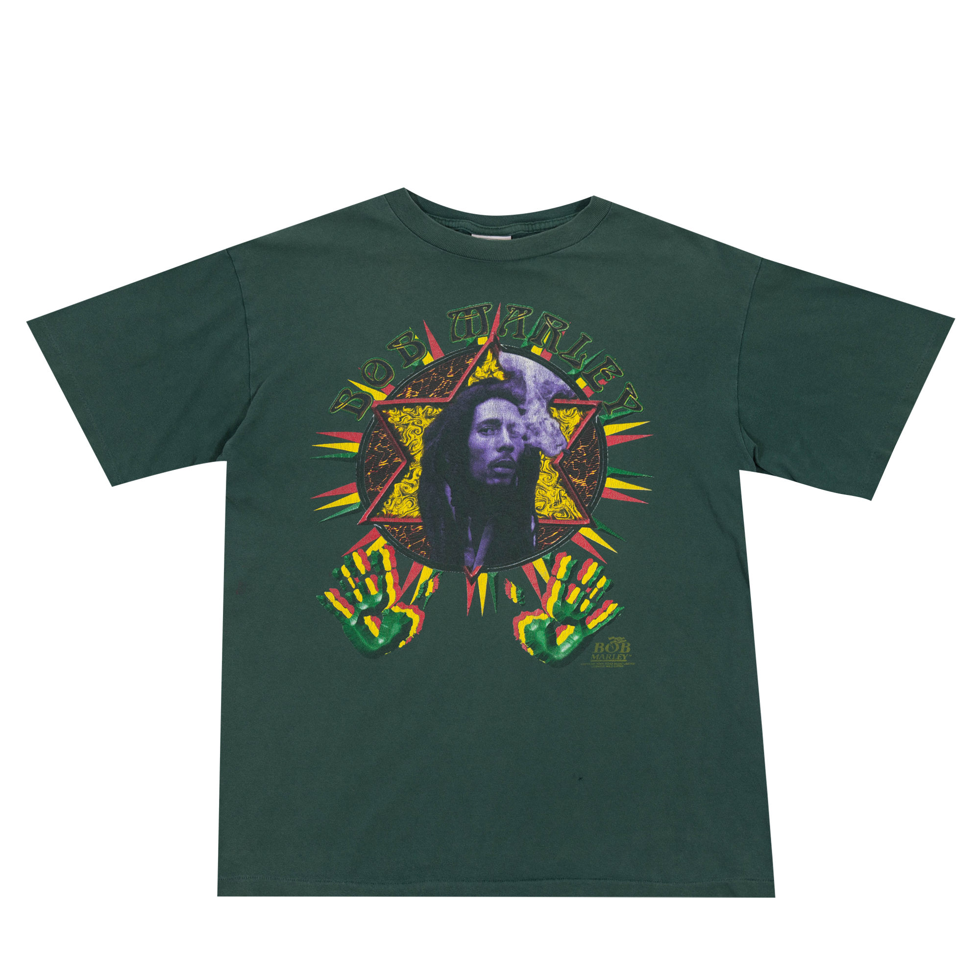 Bob Marley "Buffalo Soldier" 90's Wild Oats Tee Green-PLUS