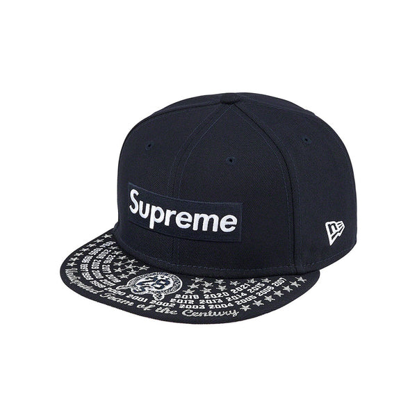 Supreme Undisputed Box Logo New Era Fitted Hat Dark Navy | PLUS