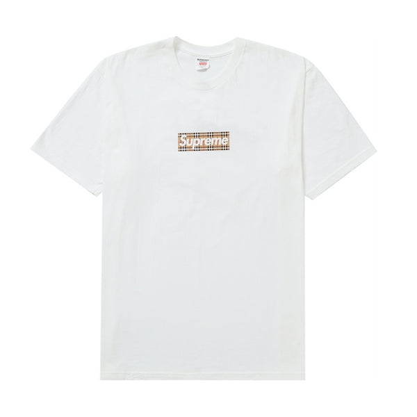 Supreme Burberry Box Logo Tee White