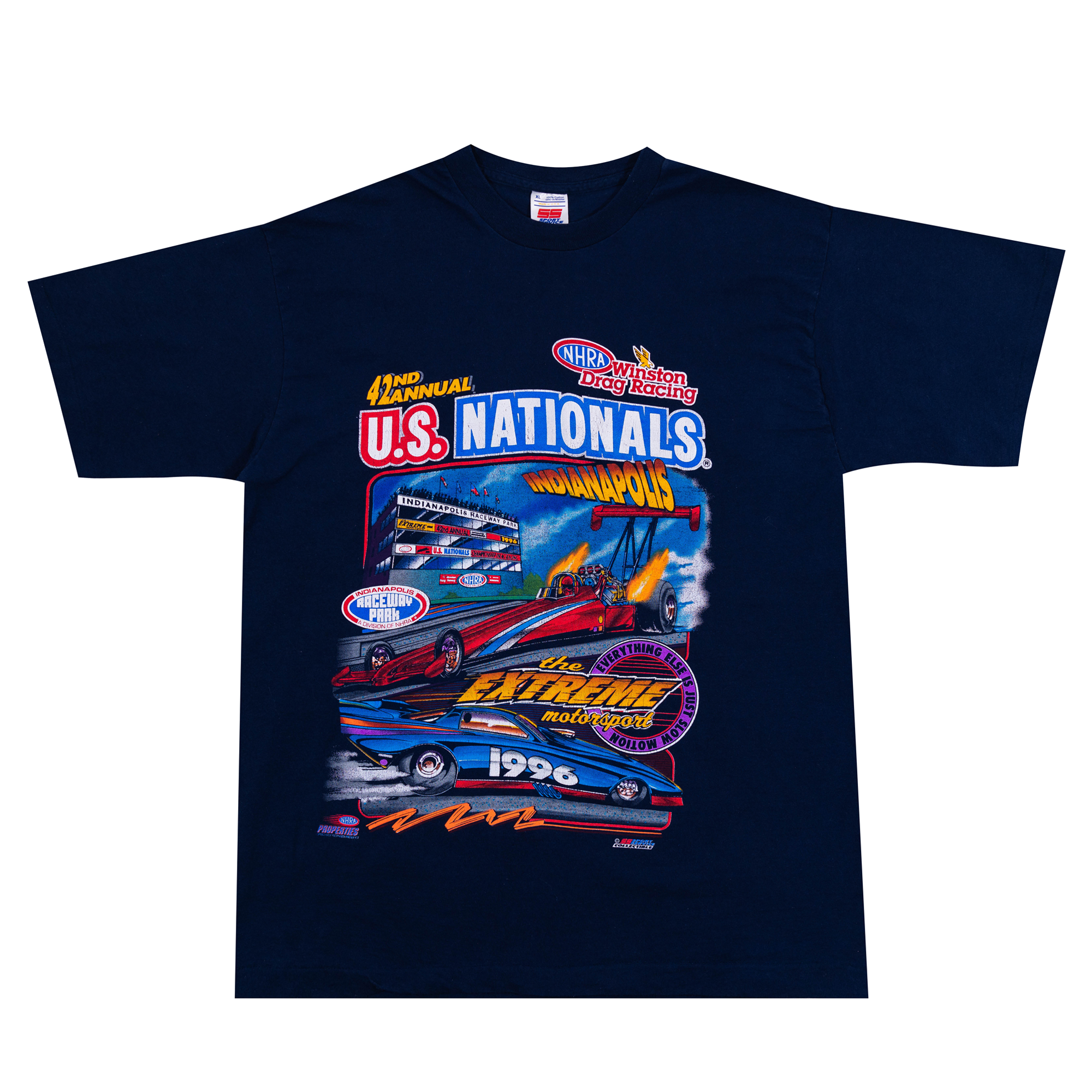 42nd US Nationals Indianapolis 1996 Racing Tee Navy-PLUS