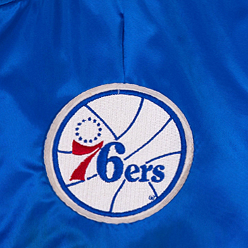 Philadelphia 76ers "Sixers" Satin NBA Jacket Blue-PLUS