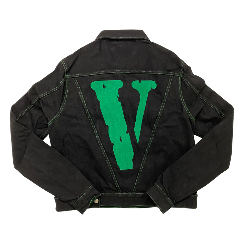 Vlone Friends Denim Jacket Black/Green-PLUS