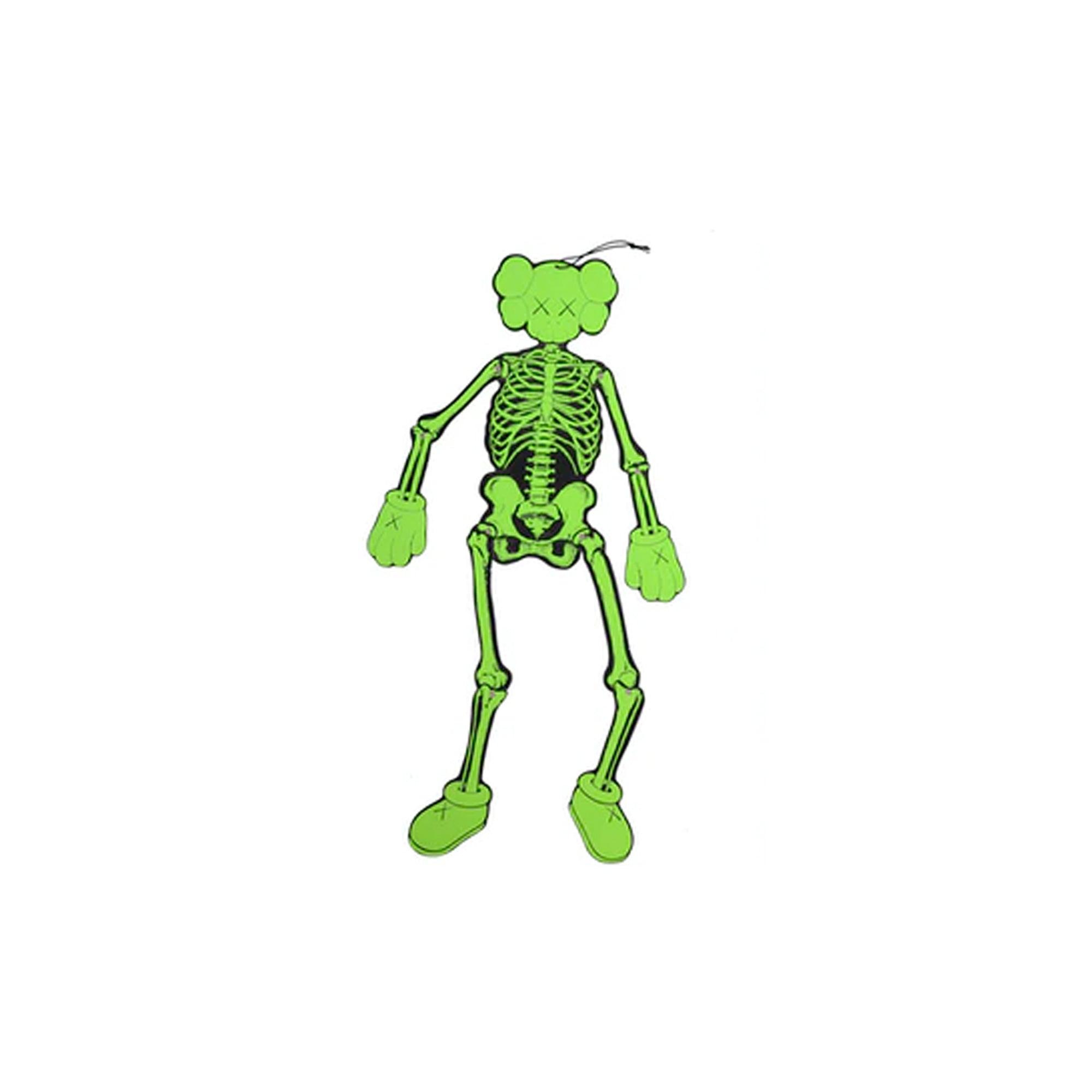 KAWS Skeleton Board Cutout Ornament Green-PLUS