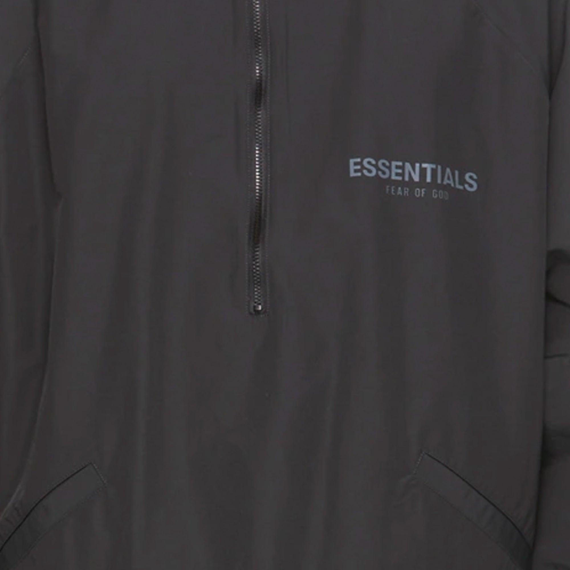 FOG Essentials Half Zip Track Jacket Black-PLUS