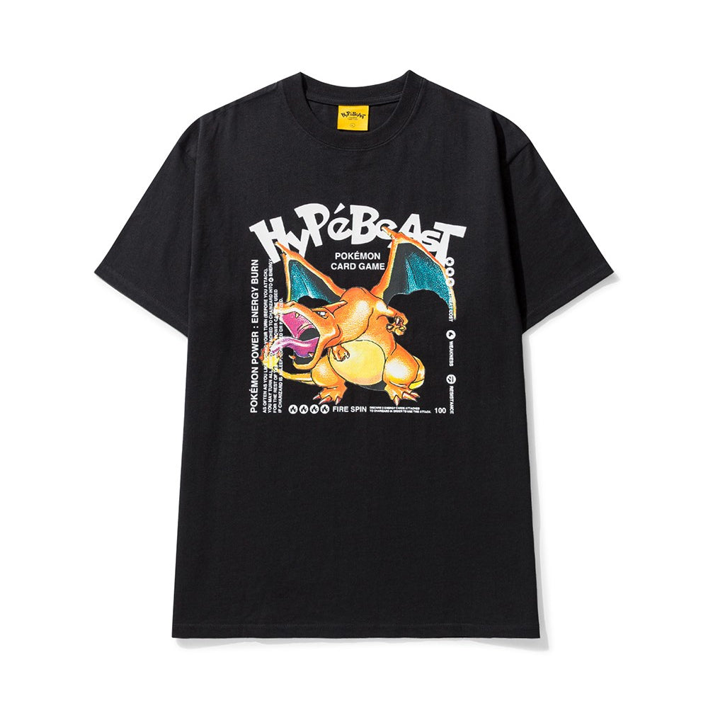 Hypebeast X Pokemon Charizard T-Shirt Black-PLUS