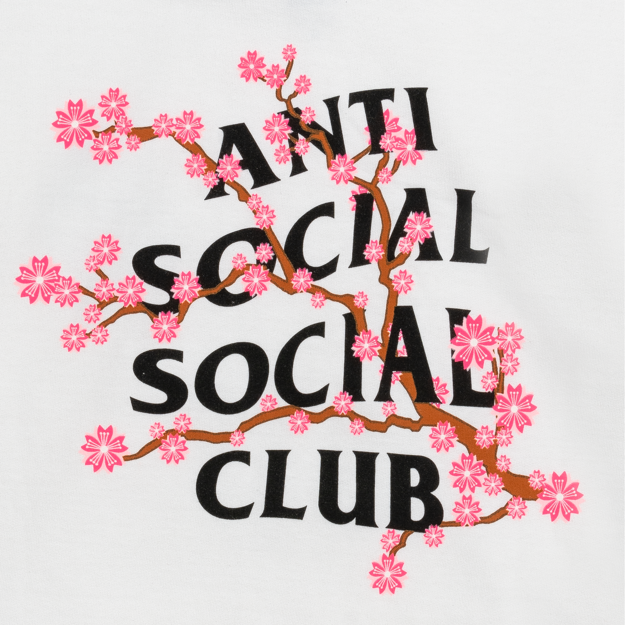 Anti Social Social Club Cherry Blossom Hoodie White-PLUS