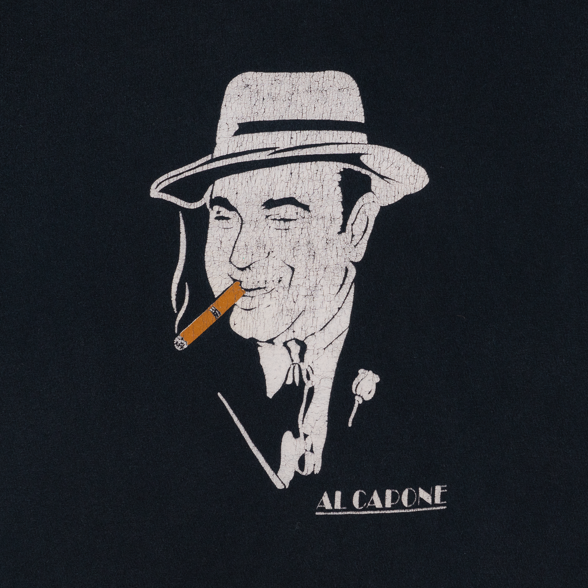 Al Capone Cigar Tee Black-PLUS