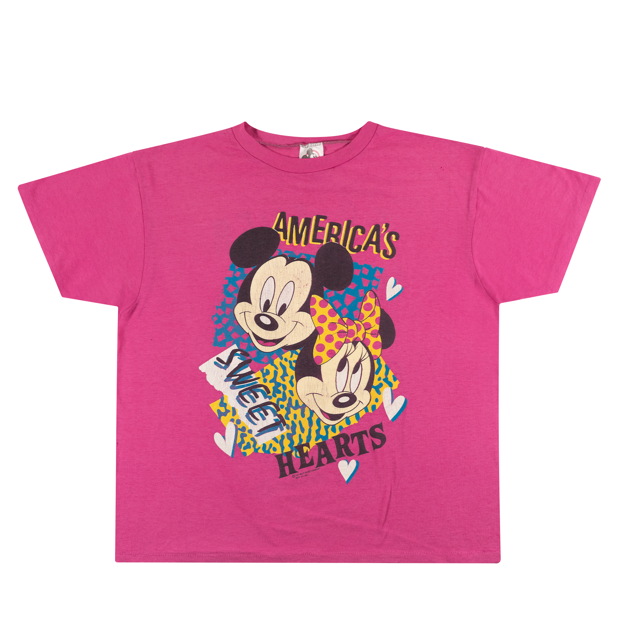 Mickey & Minnie Mouse America's Sweet Hearts Tee Pink-PLUS