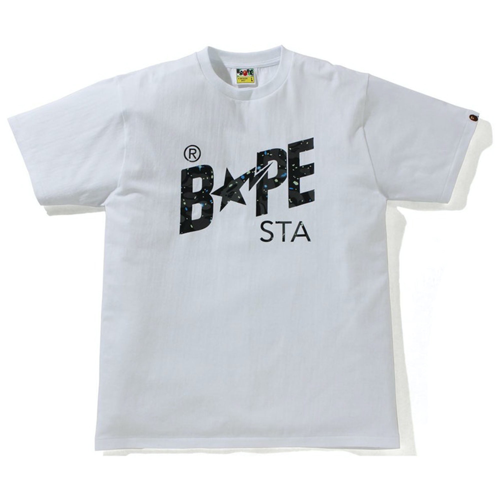 BAPE Space Camo Bape Sta Logo Tee White-PLUS