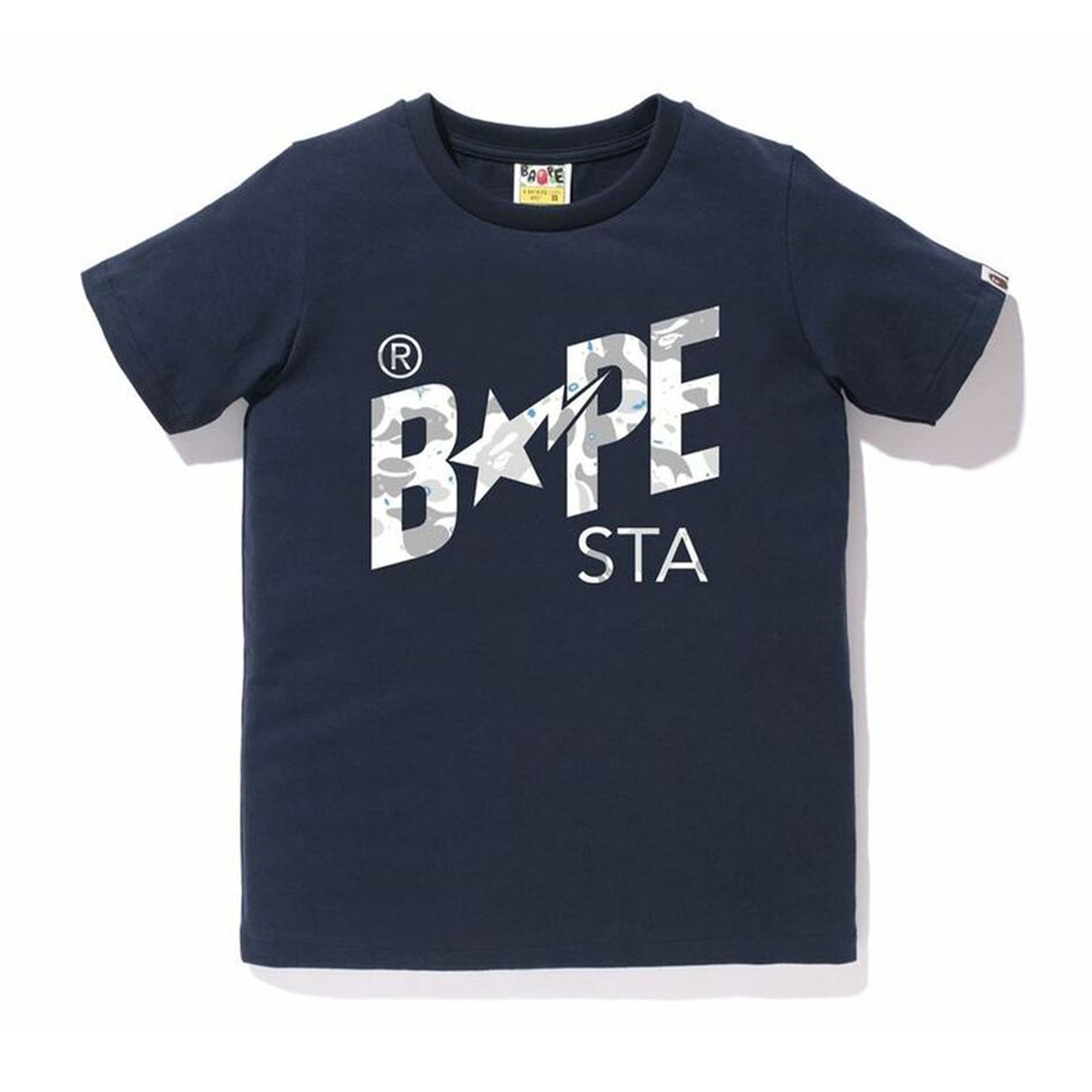 BAPE Space Camo Bape Sta Logo Tee (Ladies) Navy-PLUS
