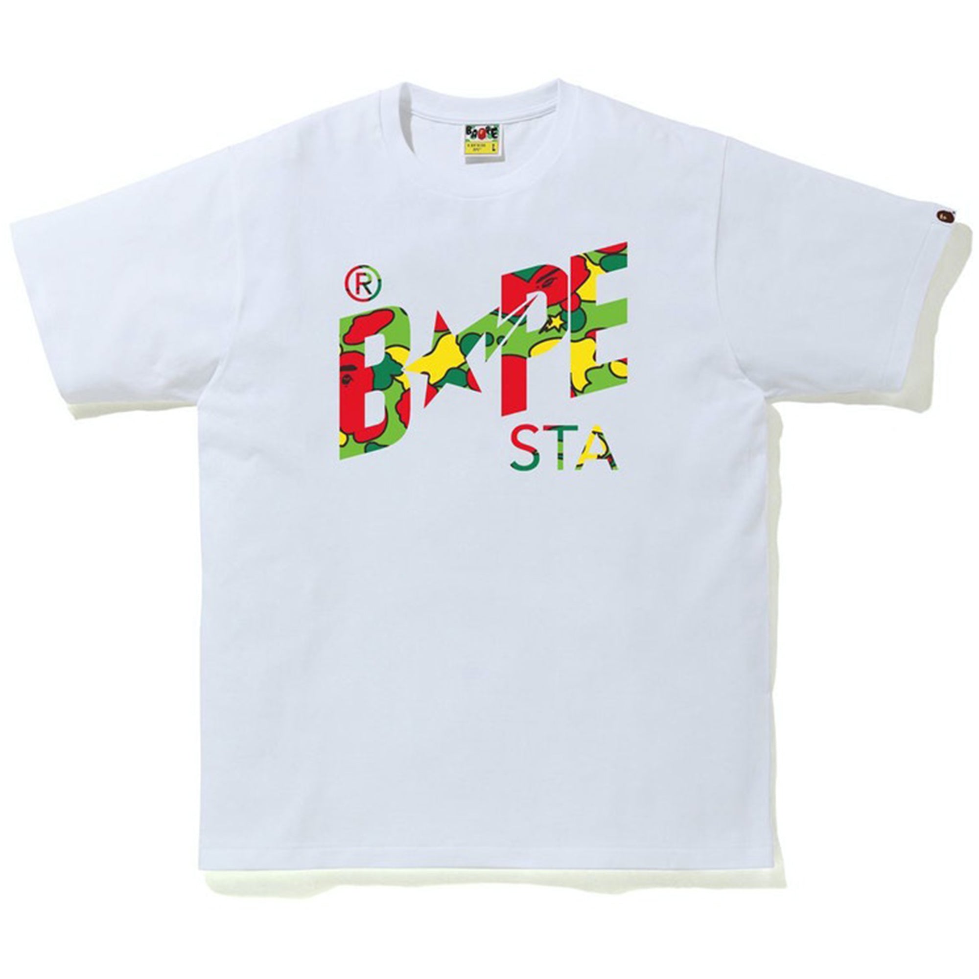BAPE Sta Camo Bape Sta Logo Tee White/Multi-PLUS