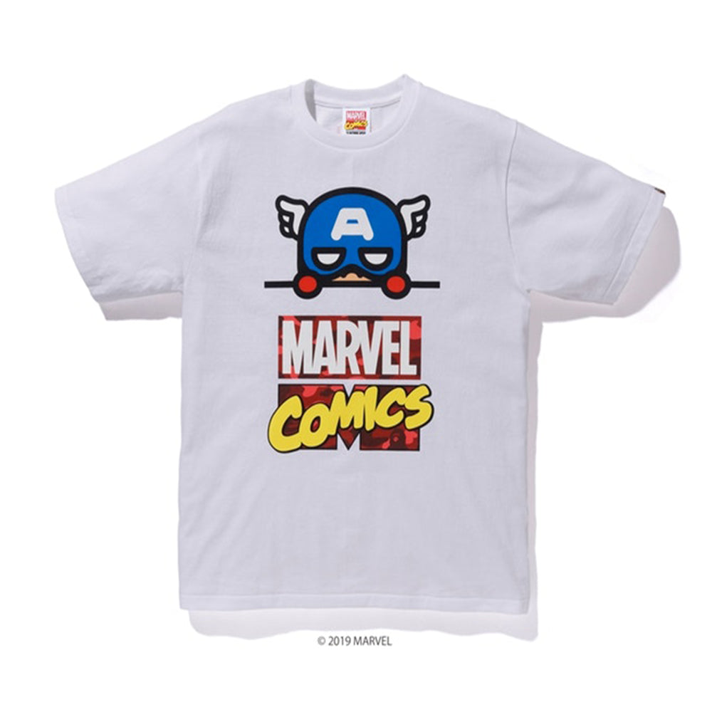 BAPE x Marvel Comics Captain America Tee White-PLUS