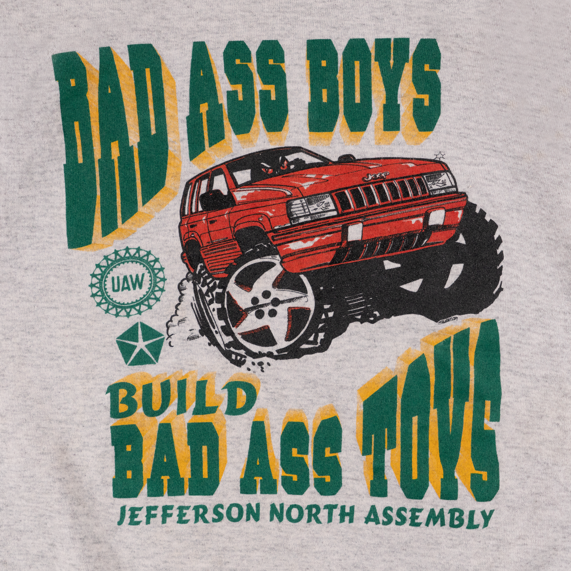 Bad Ass Boys Build Bad Ass Toys Jefferson North Assembly Crewneck Grey-PLUS