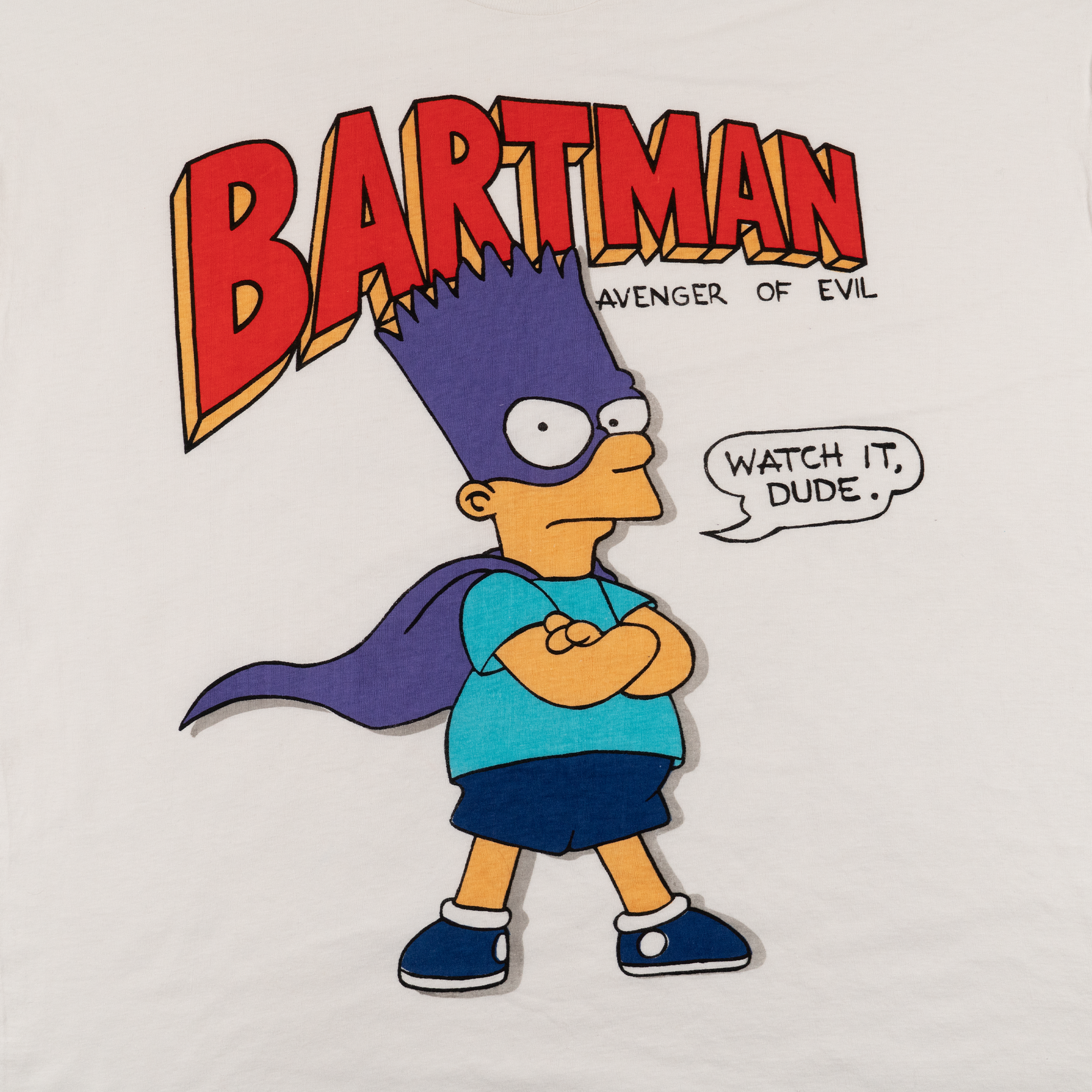 Bartman Avenger Of Evil Tee White-PLUS