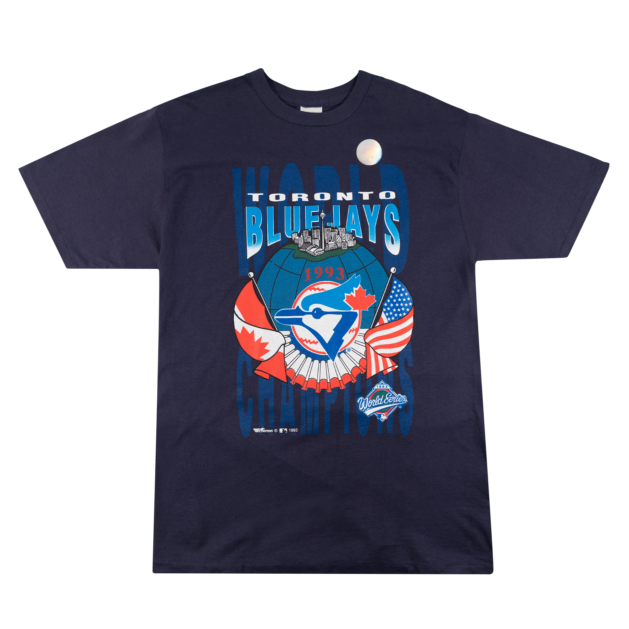 1993 World Series Blue Jays Navy Tee-PLUS