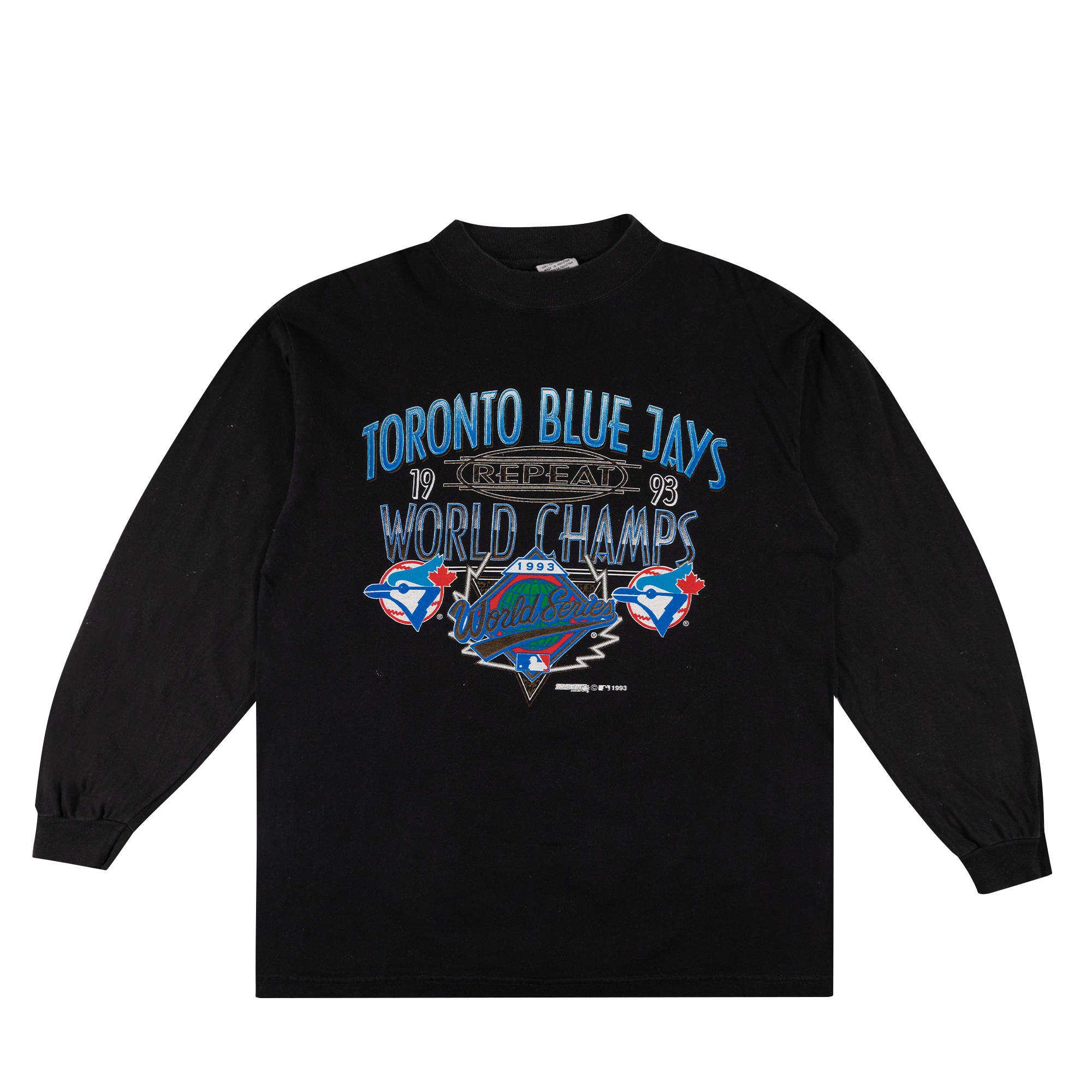 Toronto Blue Jays 1993 World Champs L/S Tee Black-PLUS