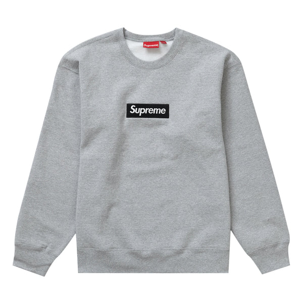 Supreme Box Logo Crewneck (FW22) Heather Grey | PLUS