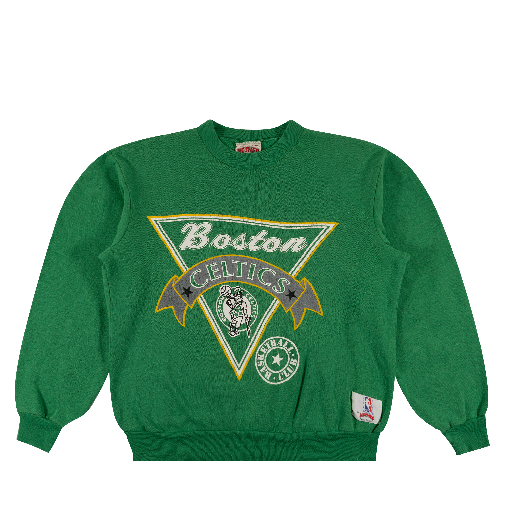 Boston Celtics Basketball Club NBA Crewneck Green-PLUS