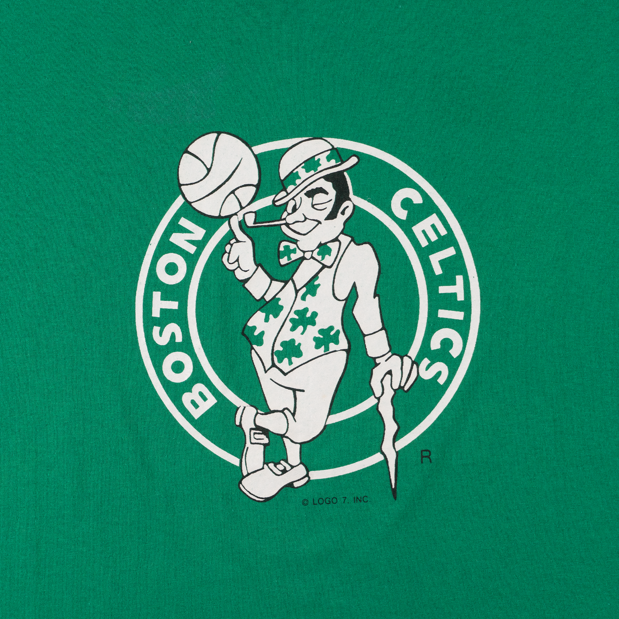 Boston Celtics Logo 90's Logo 7 NBA Tee Green-PLUS