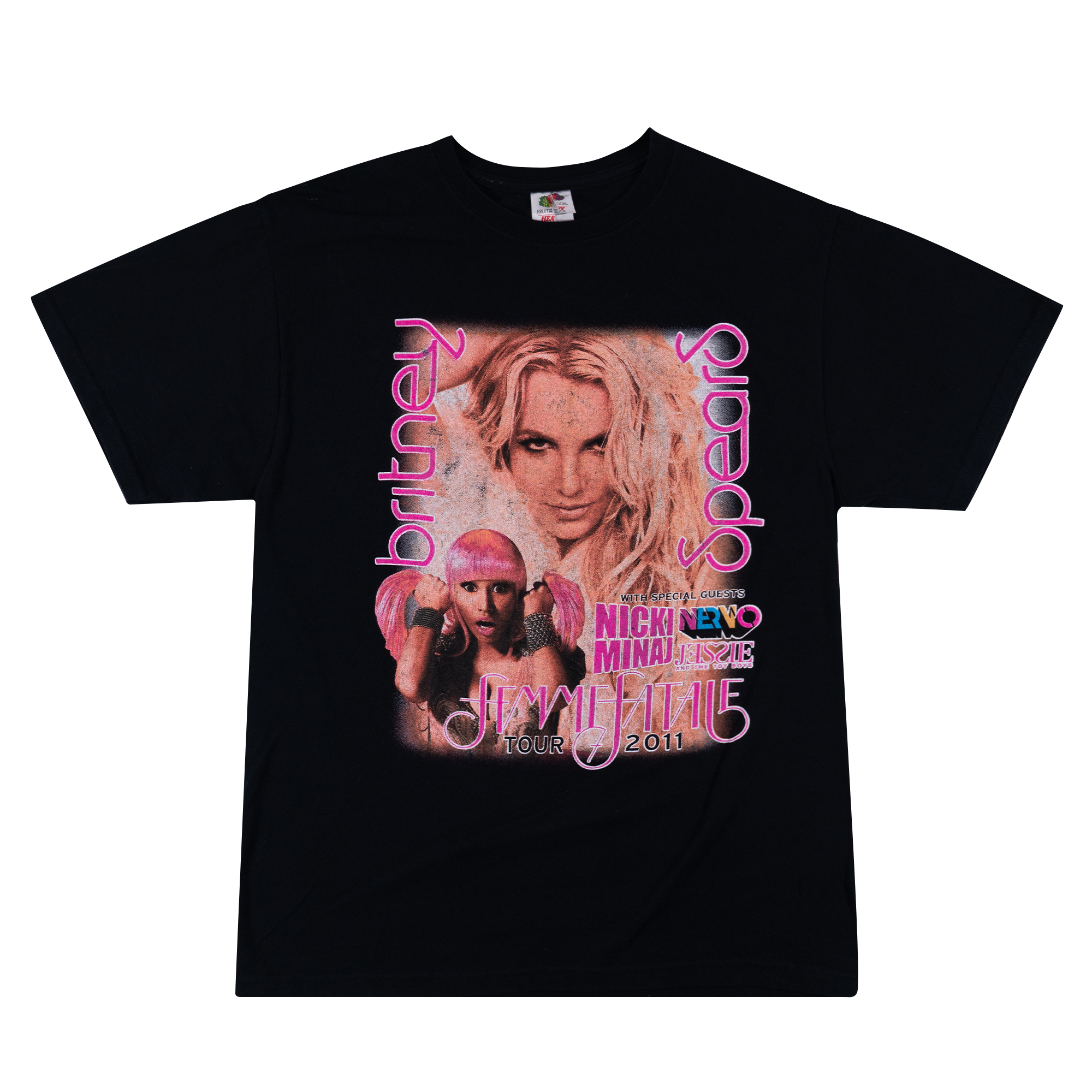 Britney Spears Nicki Minaj Femme Fatale 2011 Tee Black-PLUS