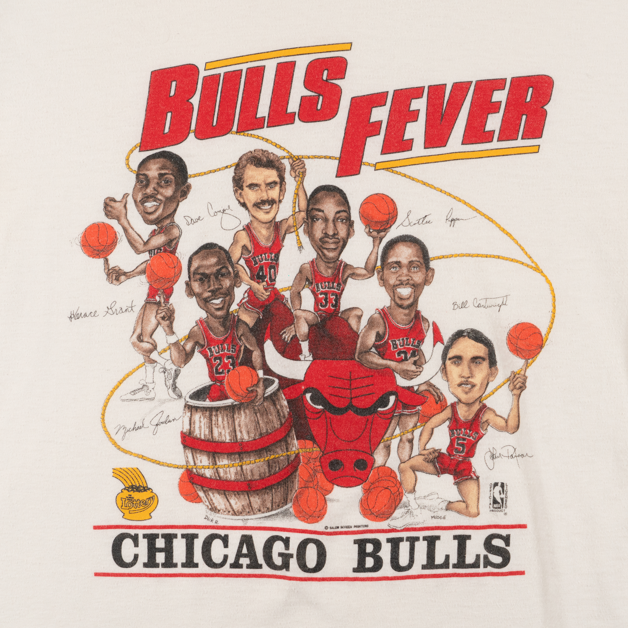 Chicago Bulls Fever Big Head Tee White-PLUS