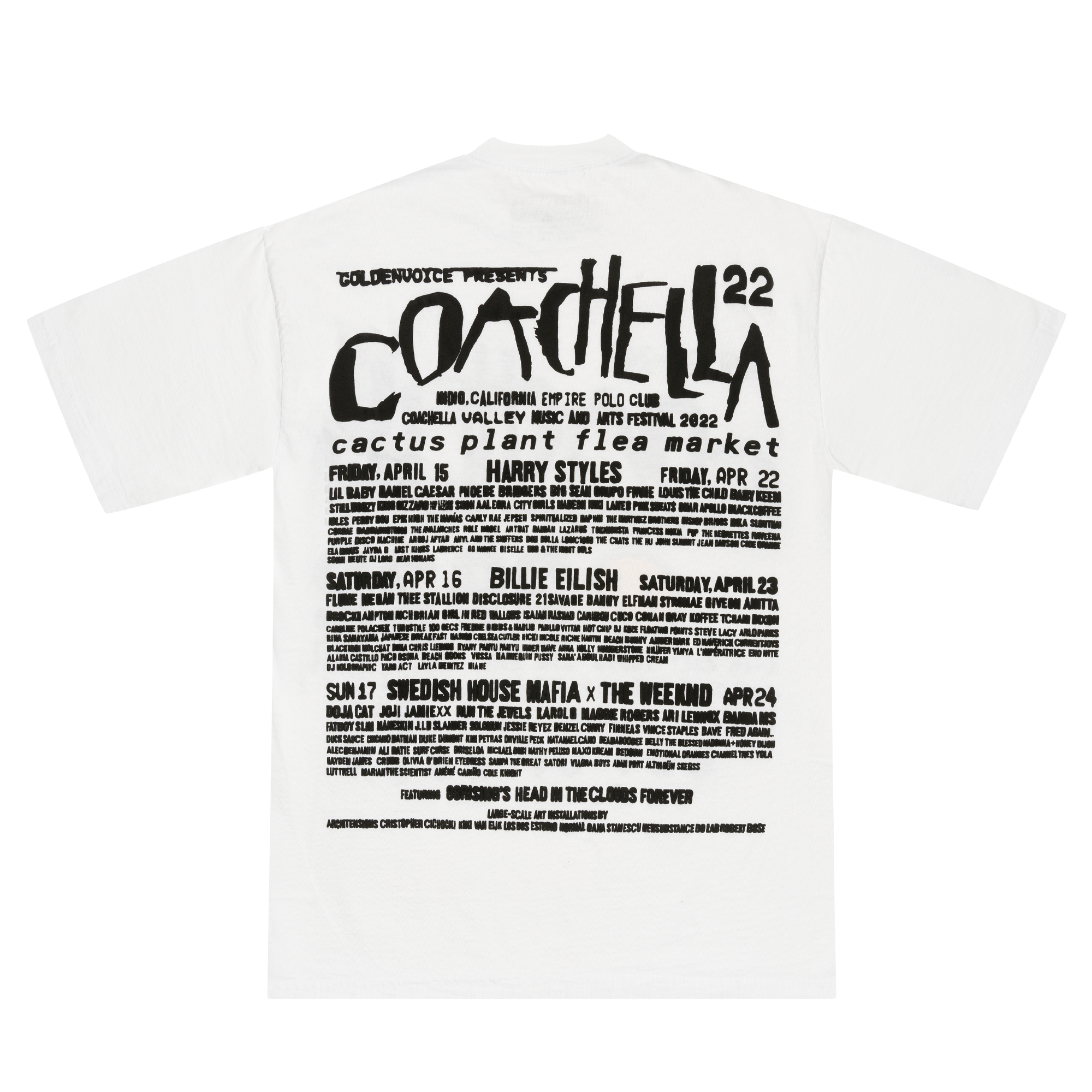 Lollapalooza × CPFM White Lineup Tee M Lollapalooza × CPFM White