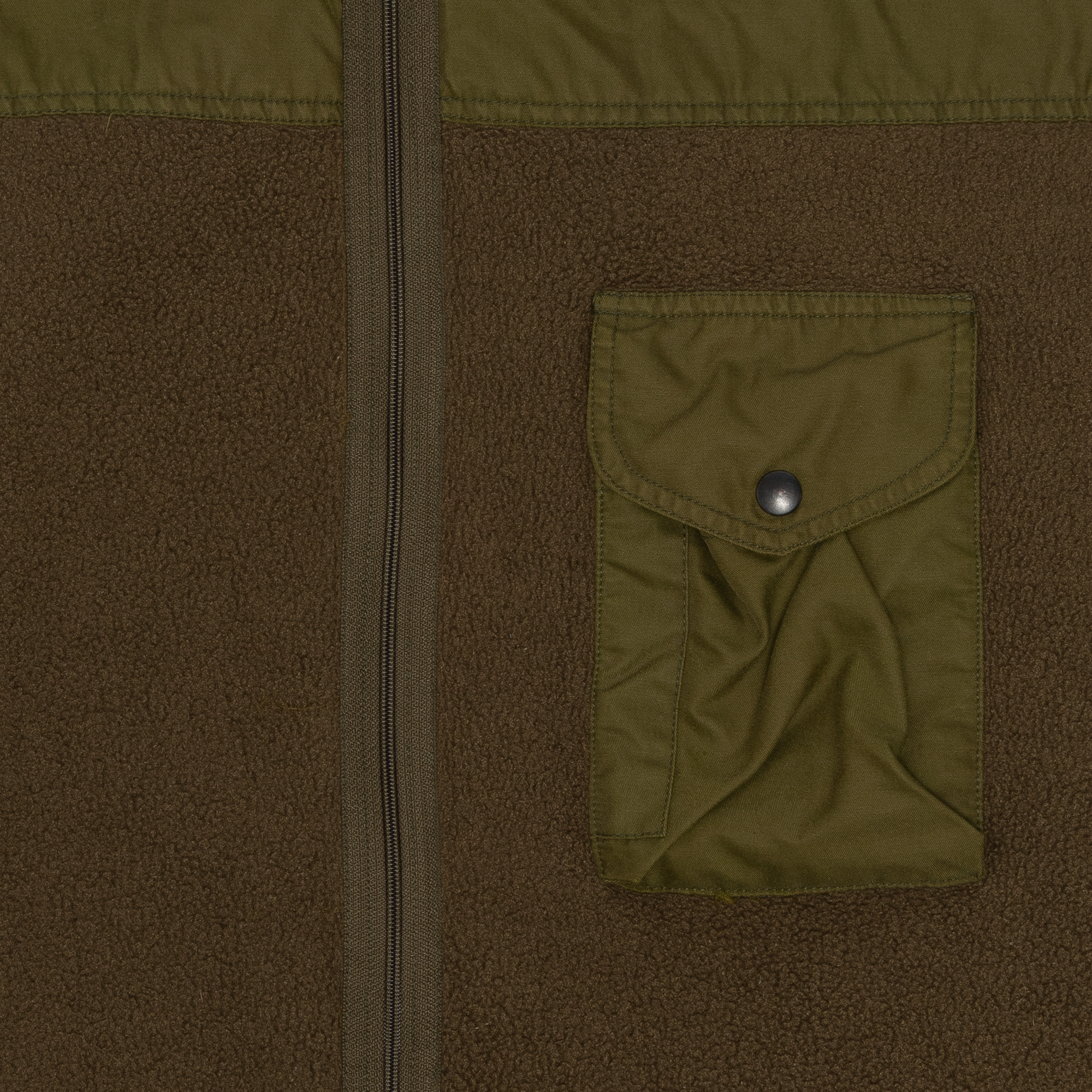 Military Tactical Full Zip 90s Fleece Jacket Green-PLUS