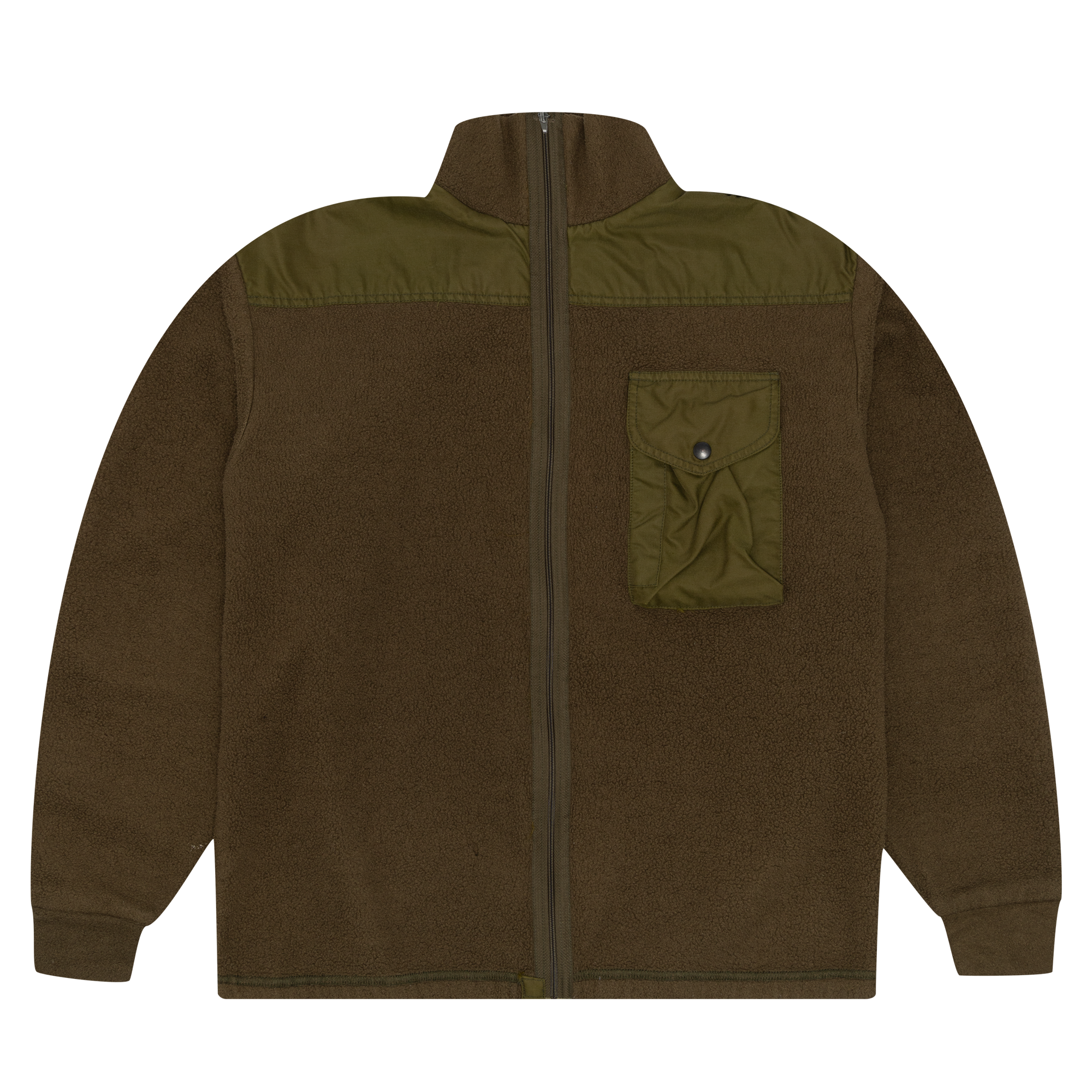 Military Tactical Full Zip 90s Fleece Jacket Green-PLUS