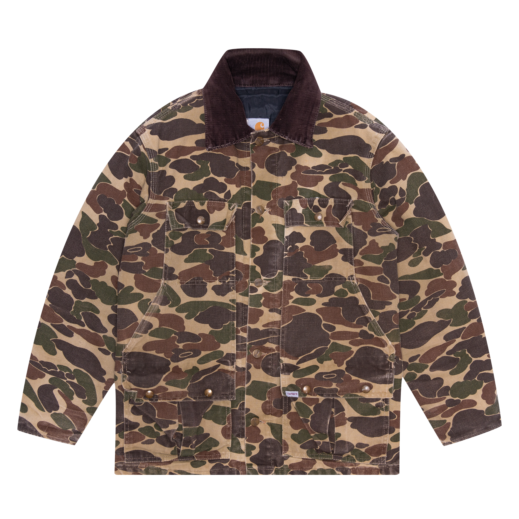 Carhartt Buttoned Camouflage Jacket Brown Green-PLUS