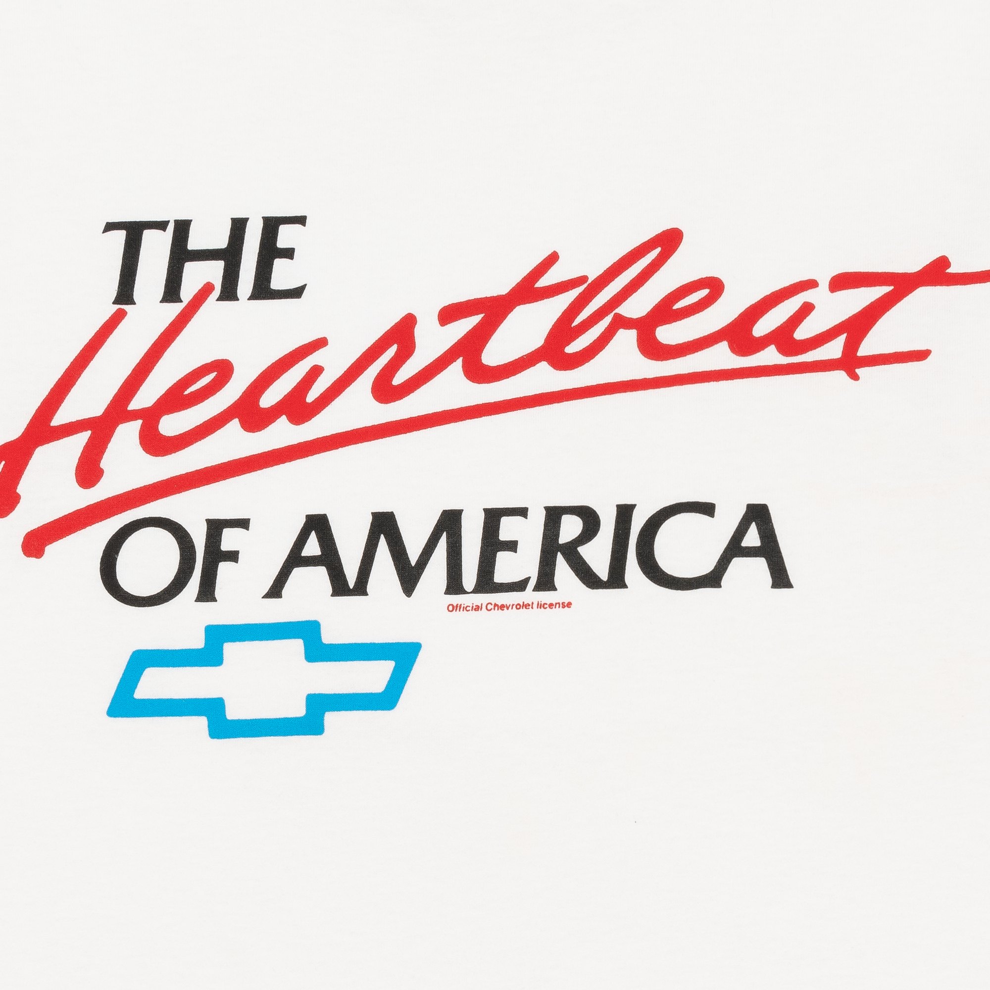 Chevrolet The Heartbeat of America 1990s Advertising Tee White-PLUS