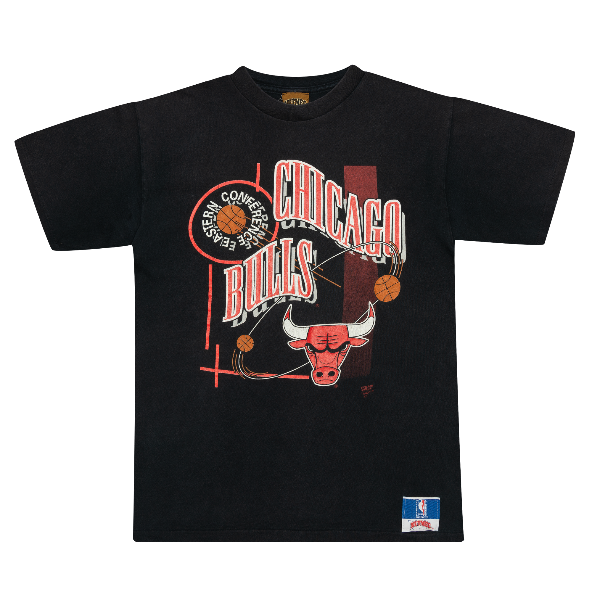 Chicago Bulls Eastern Conference Nutmeg 90s NBA Tee Black-PLUS