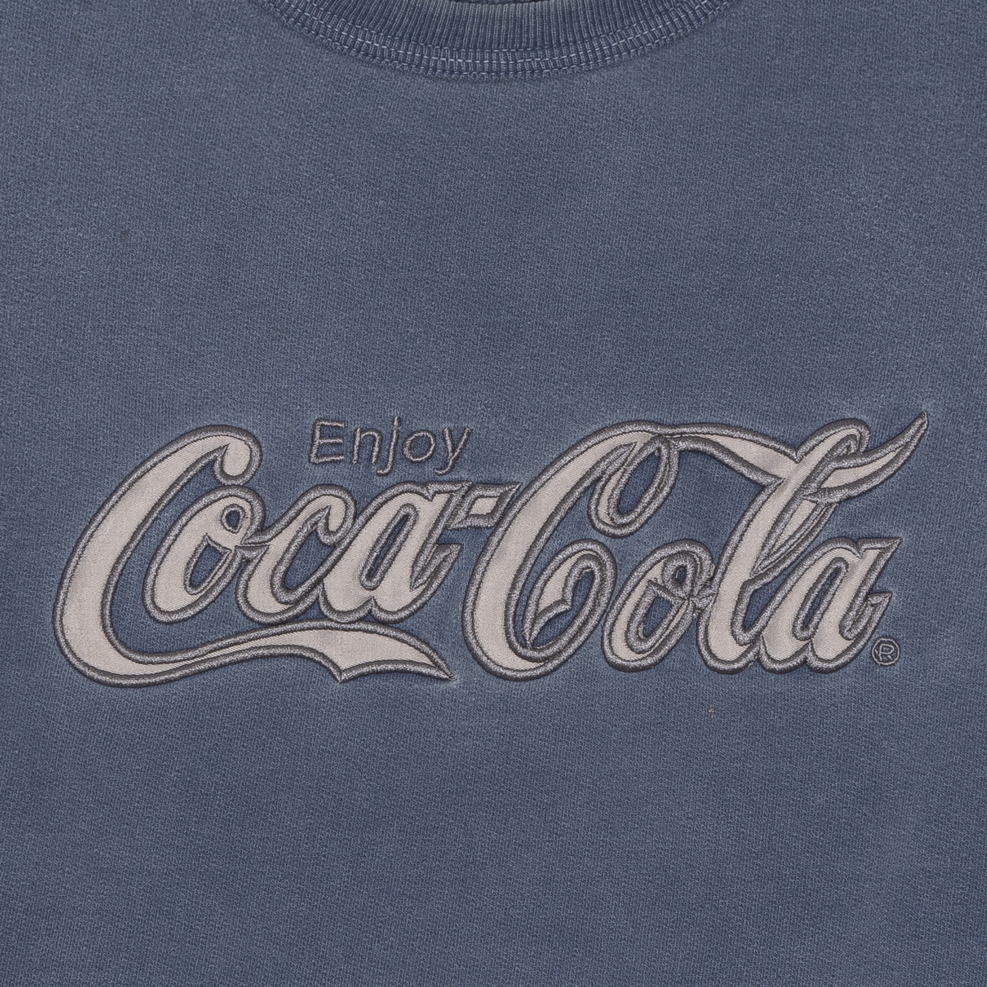 Enjoy Coca Cola Raging Rier 90s Crewneck Blue-PLUS