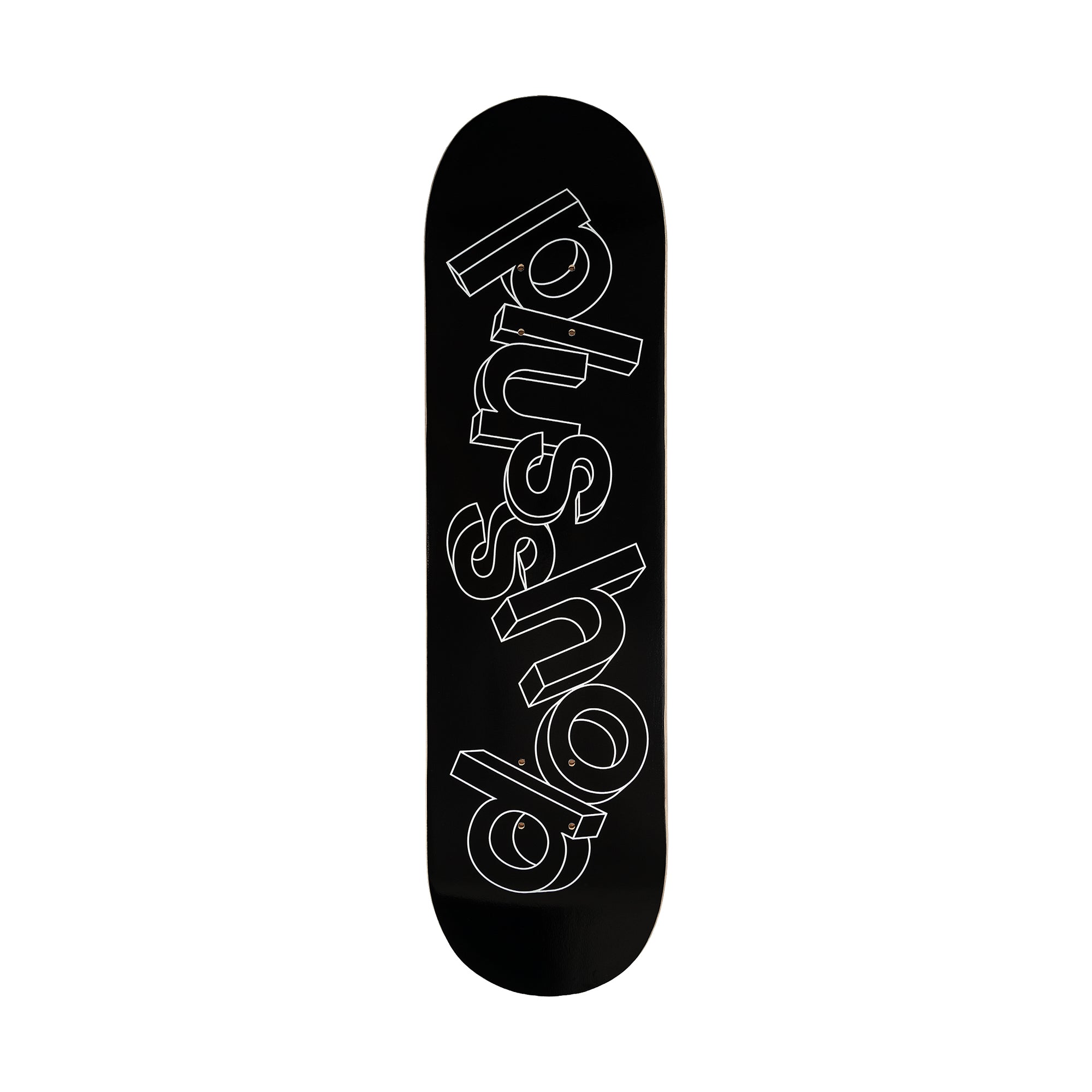 Plus Spell Out Logo Skateboard Deck Black-PLUS