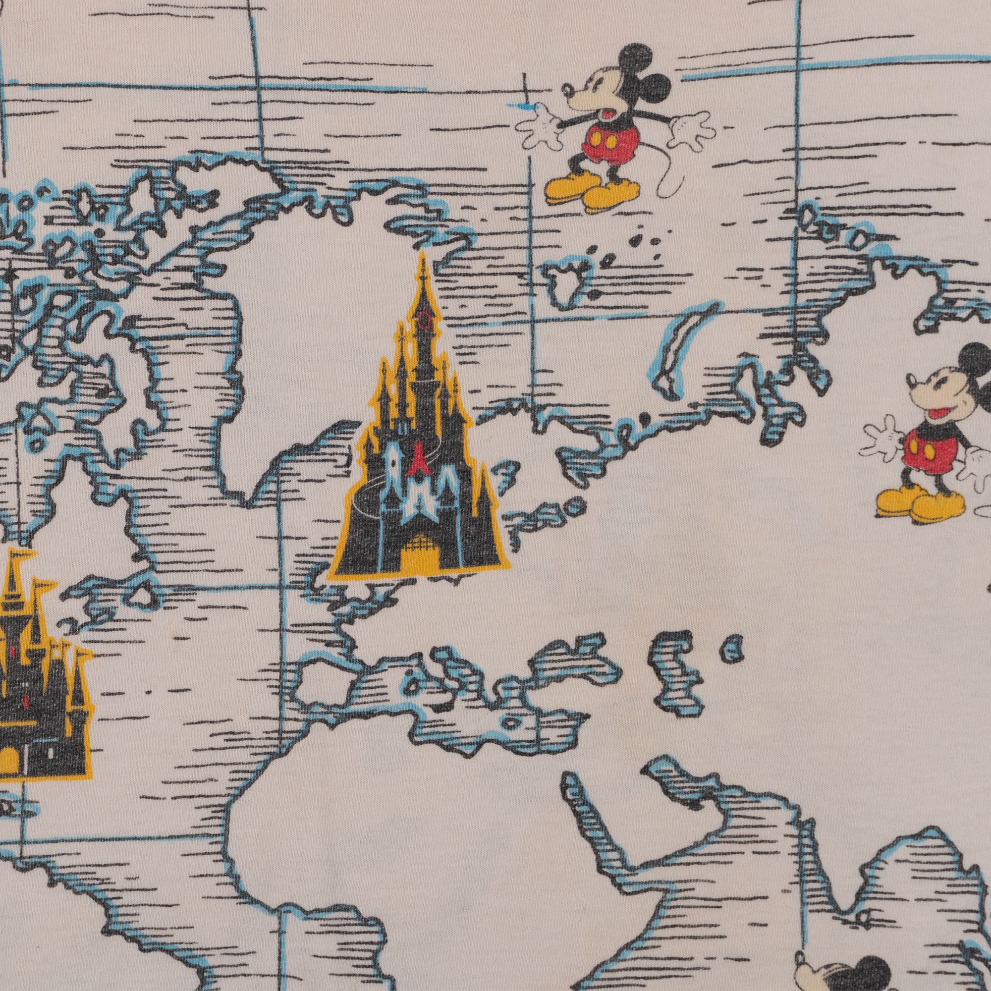 Mickey Mouse Disneyland Map Tee White-PLUS