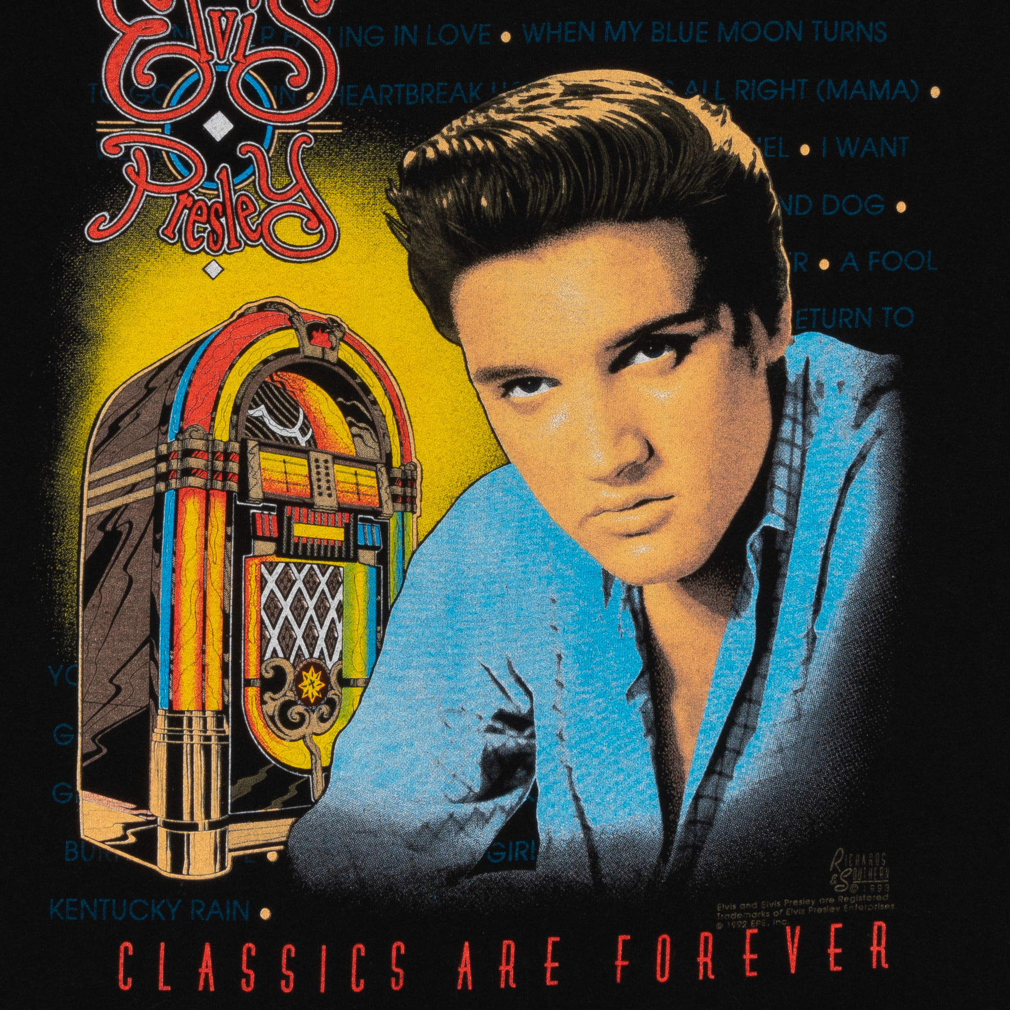 Elvis Presley "Classics Are Forever" 1993 Tee Black-PLUS