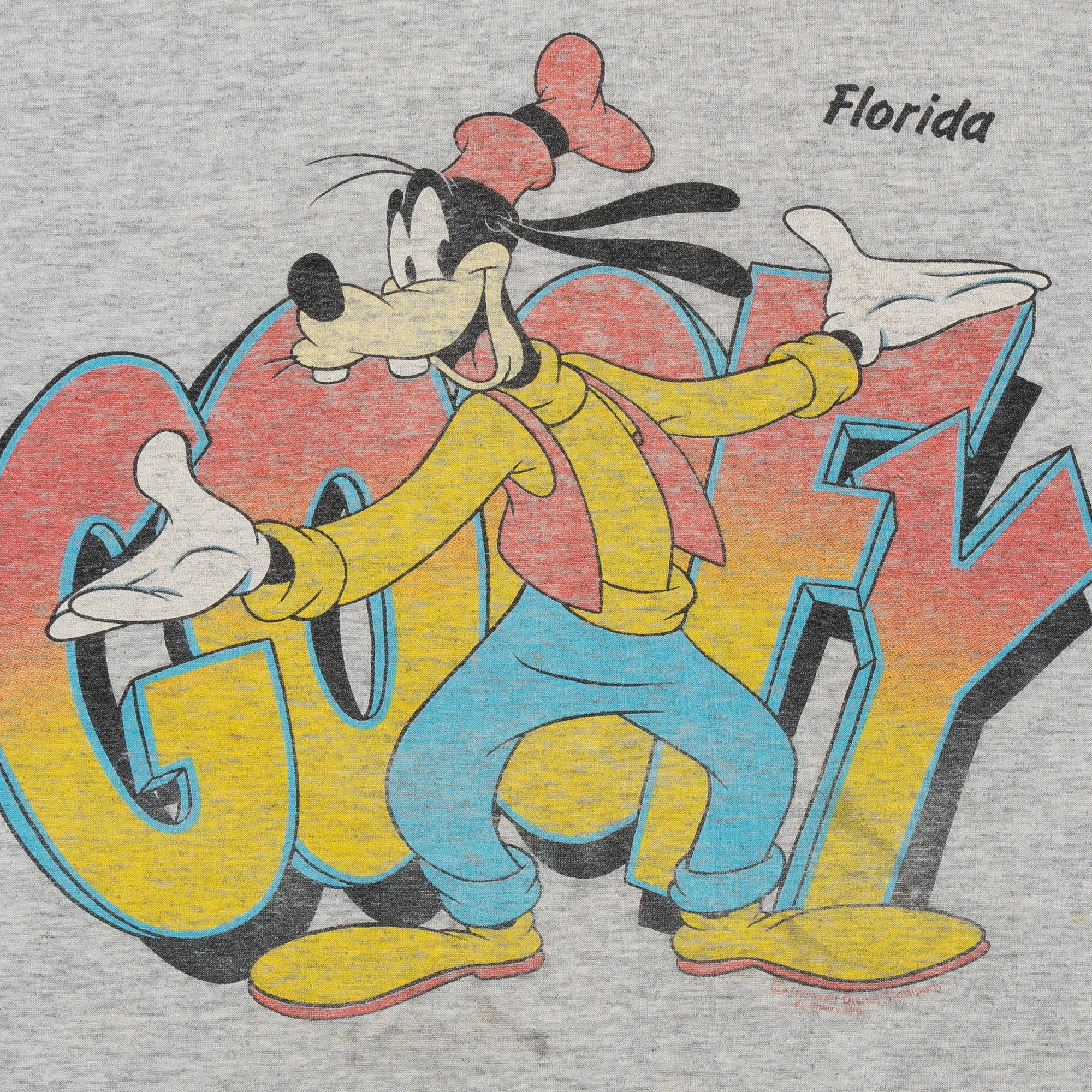 Disney Goofy Florida Solo Lightweight Tee Grey-PLUS